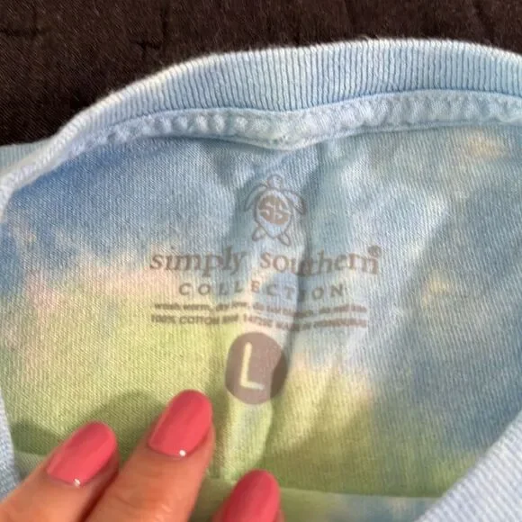 Simply Southern Tie Dye Tee with Logo - Picture 2 of 6